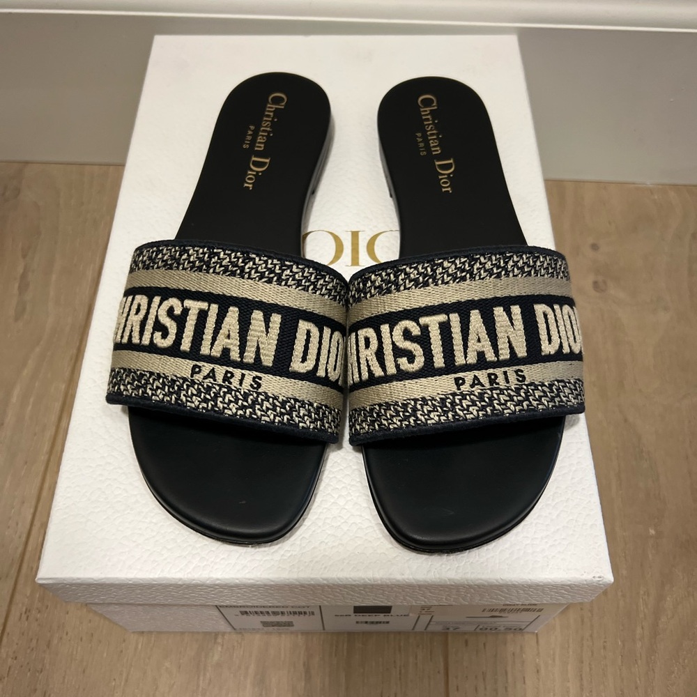 Dior Dway Sandal in Deep Blue